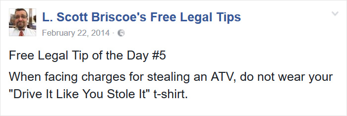 L. Scott Briscoe's Free Legal Tips Screenshot - Wasatch Defense Lawyers Screenshot - Free Legal Tips